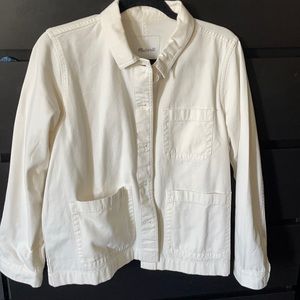 White/cream Madewell Chore jacket